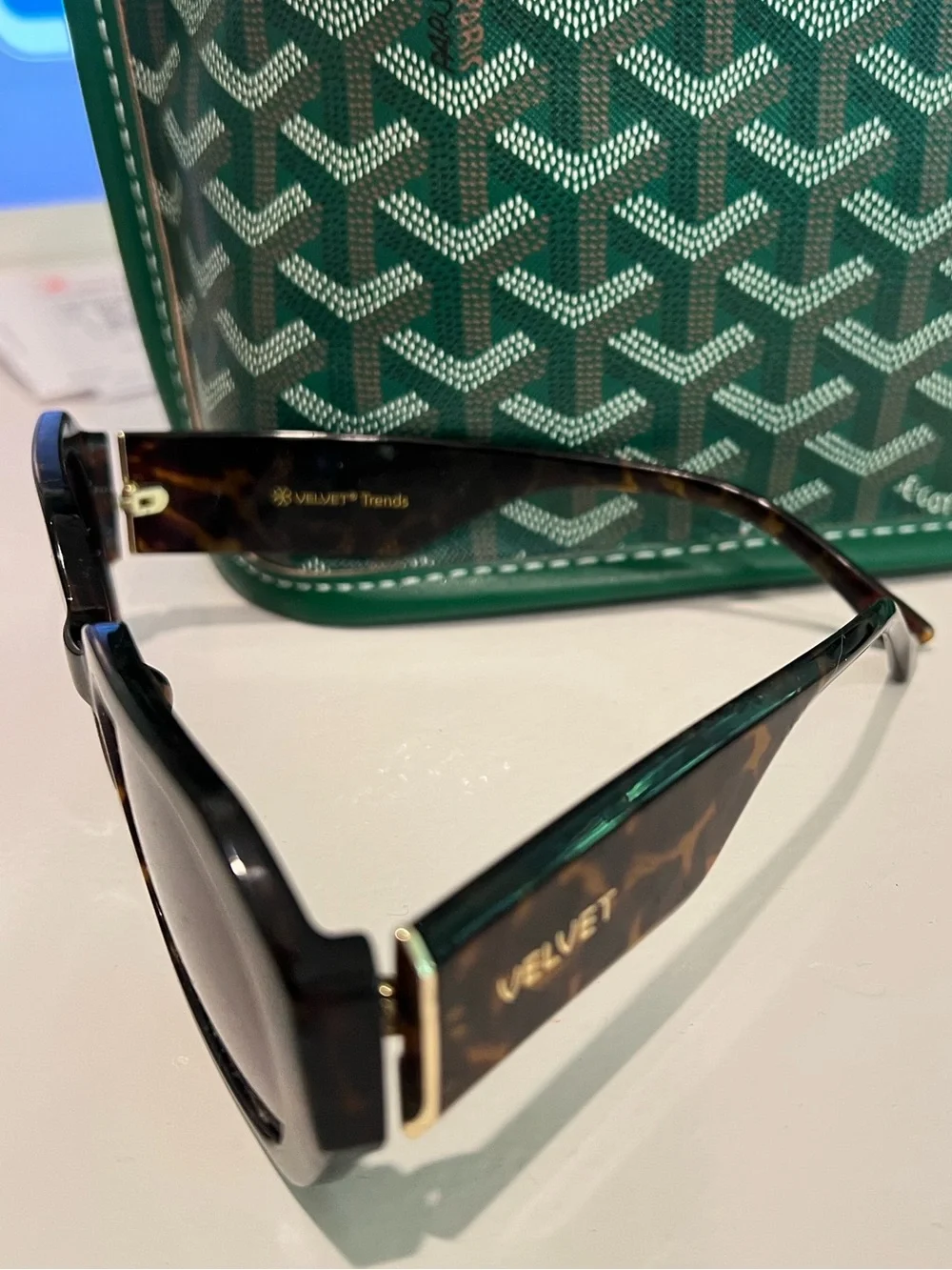 Velvet Tortoiseshell Oversized Sunglasses Gradient Lenses